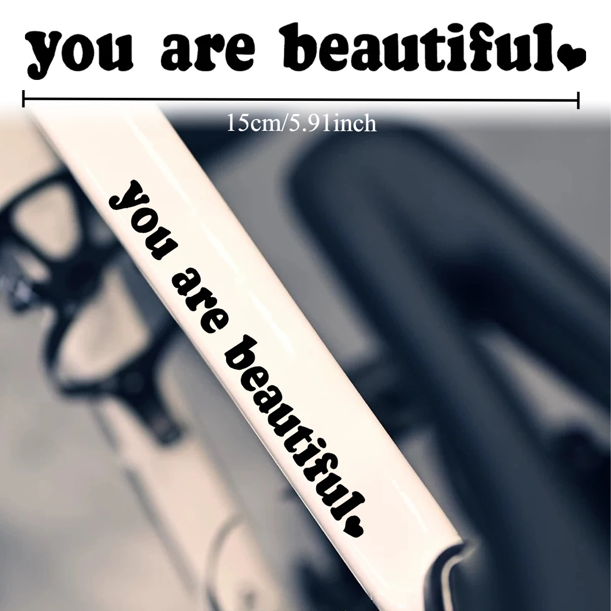 Cycling Quote - 2 stuks 'Je bent mooi' hart
