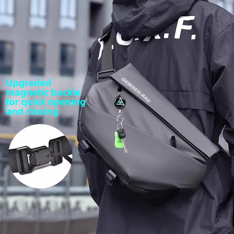 Cycling Commute Bag - Crossbodytas voor heren met magnetische gesp,